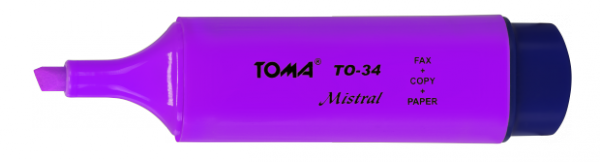Zakreślacz MISTRAL PASTEL, szeroka końcówka 1-5mm, fioletowy TO-334 Toma