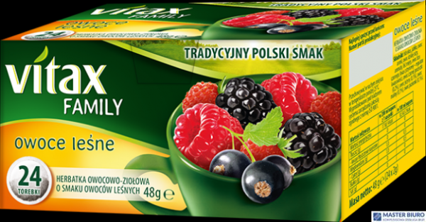 Herbata VITAX FAMILY OWOCE LEŚNE (24 saszetek) bez zawieszki