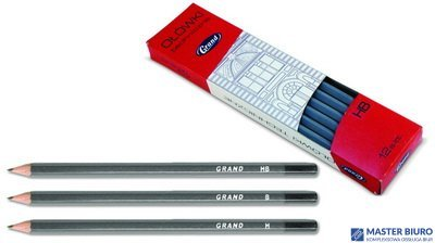 Ołówek techniczny, 3H, 12 szt. GRAND 160-1349