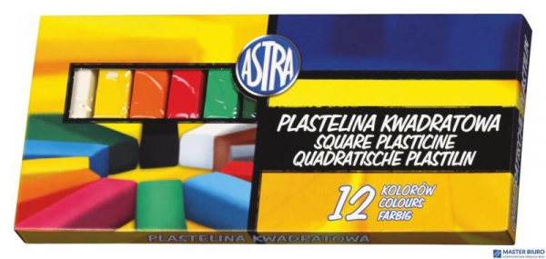 Plastelina Astra kwadratowa 12 kolorów, 83813908