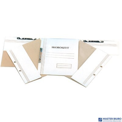 Skoroszyt zwykły biały 250g 66x94 (50 szt.) KIEL-TECH 4-00711
