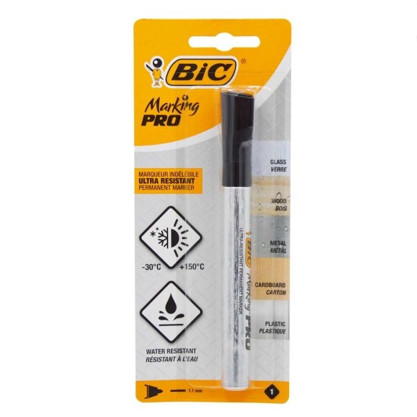Marker permanentny BIC PRO czarny okrągła końcówka Blister 1szt, 964787