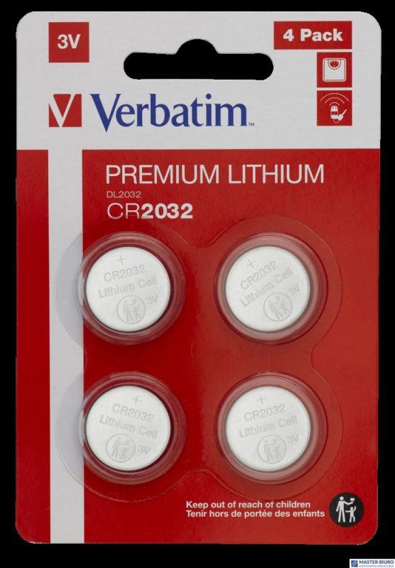 Baterie VERBATIM LITHIUM CR2032 3V BLISTER 4szt. 49533