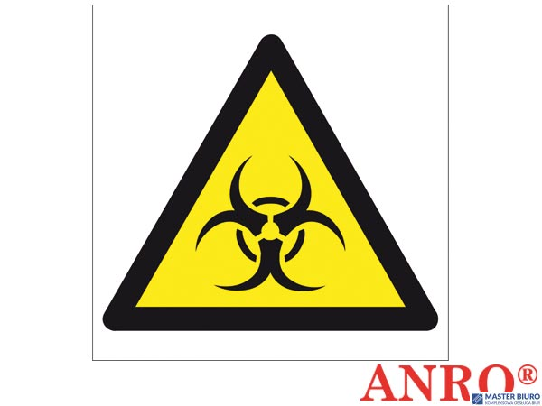 Naklejka OSTRZEŻENIE PRZED SKAŻENIEM BIOLOGICZNYM ZZ-16O F 200X200 ANPRO