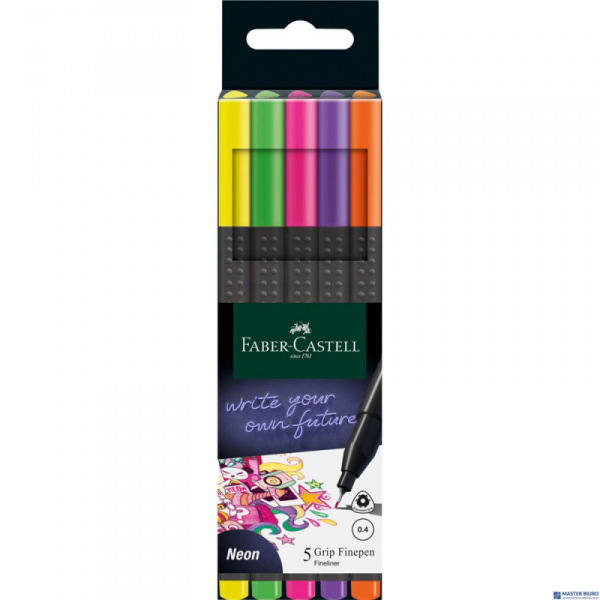 Cienkopis GRIP mix kolor neon (5 szt.) FC151603  FABER CASTEL