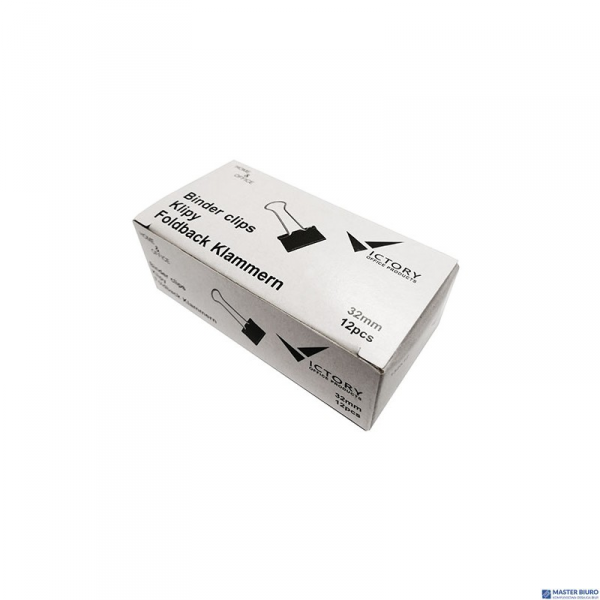 Klip 25mm 12szt (1 cal) czarny VICTORY 125K12