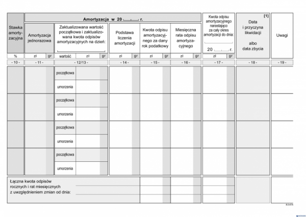 Nowy Wzór K8u Ewidencja środków trwałych A5 32 strony MICHALCZYK I PROKOP