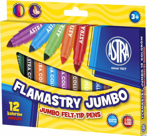 Flamastry Astra jumbo 12 kolorów, 314110001