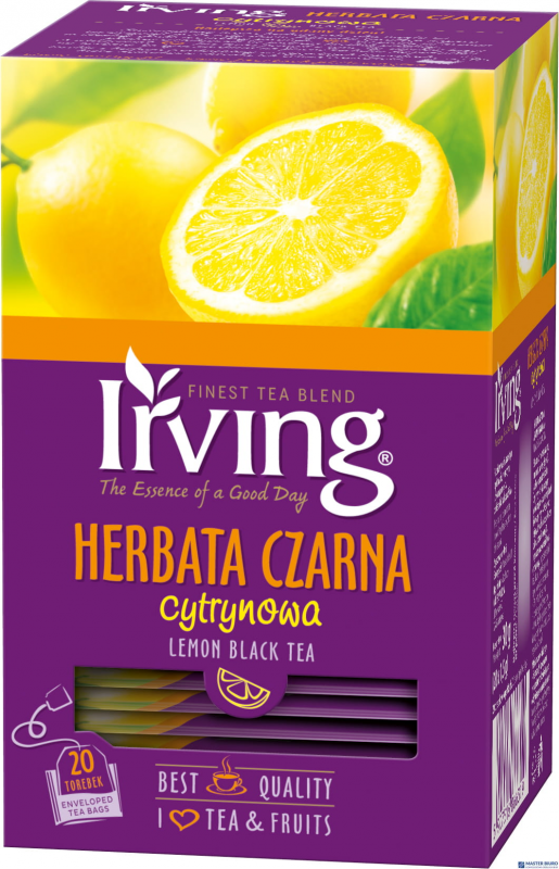 Herbata IRVING cytrynowa 20t czarna