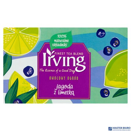 Herbata IRVING jagoda z limetką 20 kopert 2g owocowa