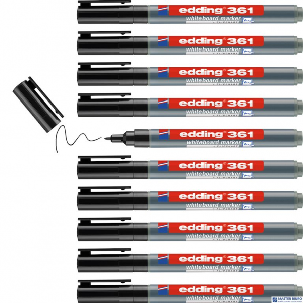 Marker EDDING 1mm do tablic okrągła końcówka czarny 361/001/C suchościeralny