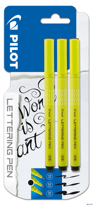 Marker do kaligrafii LETTERING PEN  PISWN-DRL-1.2.3.BLX3 PILOT