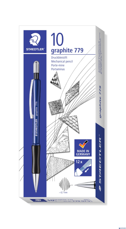 Ołówek automatyczny graphite, 0.7 mm, niebieska obudowa, Staedtler S 779 07-3