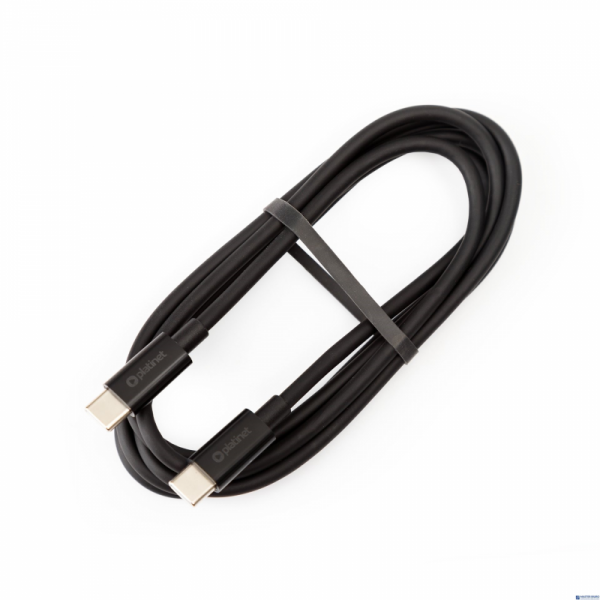 Kabel TYPE USB-C to USB-C, czarny, 1.5m, 100W (5A), 480 MBPS TPE, PLATINET PSCCC1100TB