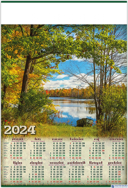 Kalendarz Plakatowy B-1, P02 ŁÓDKA 2024 TELEGRAPH