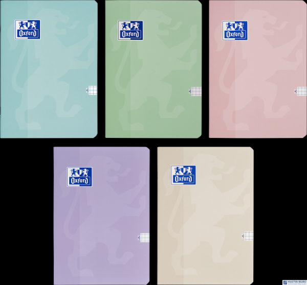 Zeszyt Oxford Touch Pastelowy A5 60 kartek 90 g kratka 5x5 mm 400175351