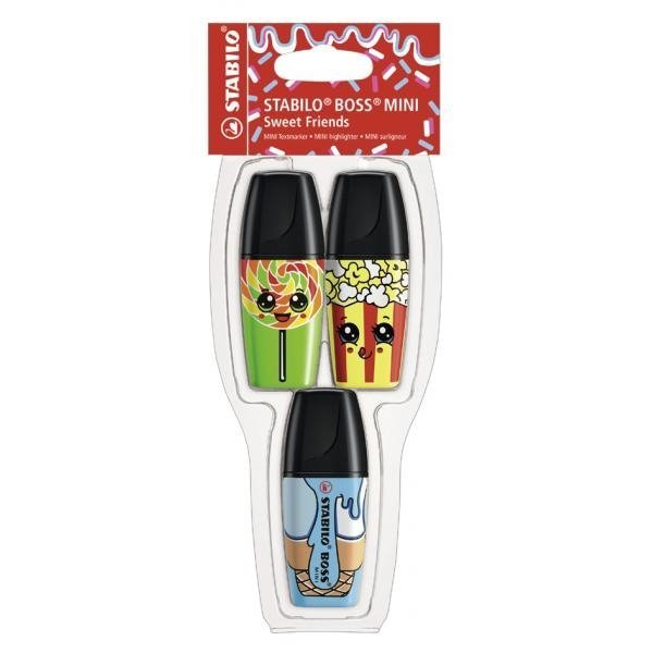Zakreslacz STABILO BOSS MINI Sweet Friends etui 3 szt  07/03-48