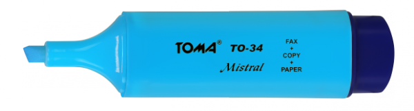Zakreślacz MISTRAL, szeroka końcówka 1-5mm, niebieski TO-334 Toma