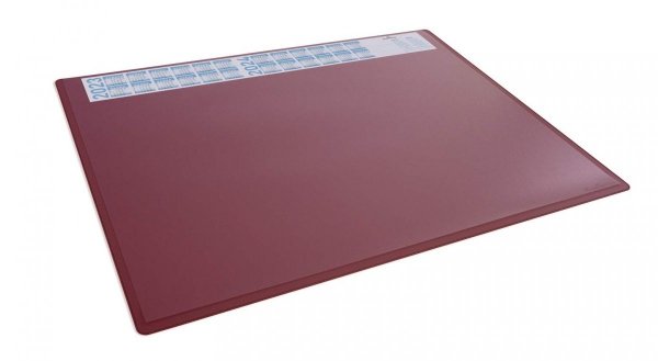 Podkład na biurko 650x500 mm z kalendarzem i przezroczystą nakładką PP Durable czerwony 722303