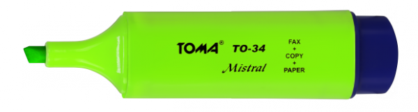 Zakreślacz MISTRAL, szeroka końcówka 1-5mm, zielony TO-334 Toma