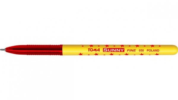 Długopis w gwiazdki SUNNY z końcówką 0,7mm, czerwony TO-050 Toma