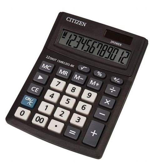 Kalkulator_biurowy CITIZEN CMB1201-BK Business Line, 12-cyfrowy, 137x102mm, czarny