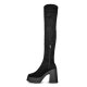 Kozaki Altercore DAPHNE Black Faux Suede
