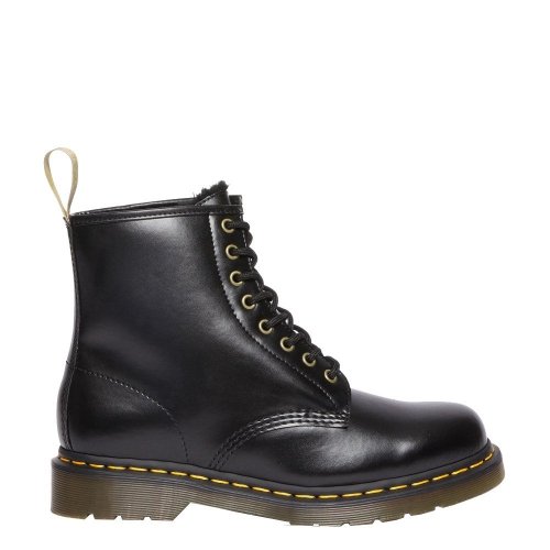 Buty Dr. Martens 1460 VEGAN Black Norfolk Flat & Black Borg Fleece 31136001 Ocieplane