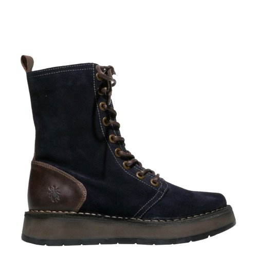 Botki Fly London RAMI 043 Navy Dark Brown Oil Suede Rug P211043007