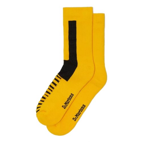 Skarpety Dr. Martens DOUBLE DOC SOCKS Organic Cotton Blend Yellow Black AC742756