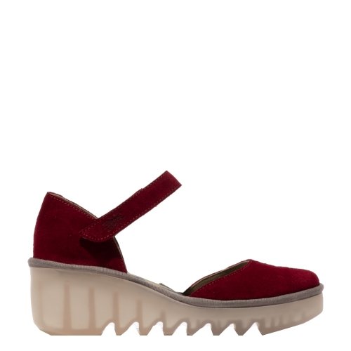 Sandały damskie Fly London BISO 305 skórzane czerwony P501305029