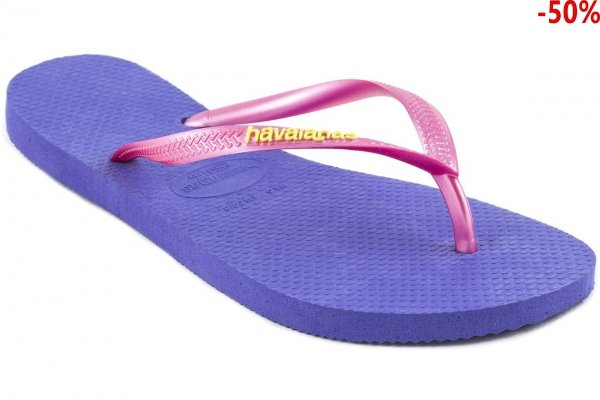 Klapki Havaianas SLIM LOGO Violet