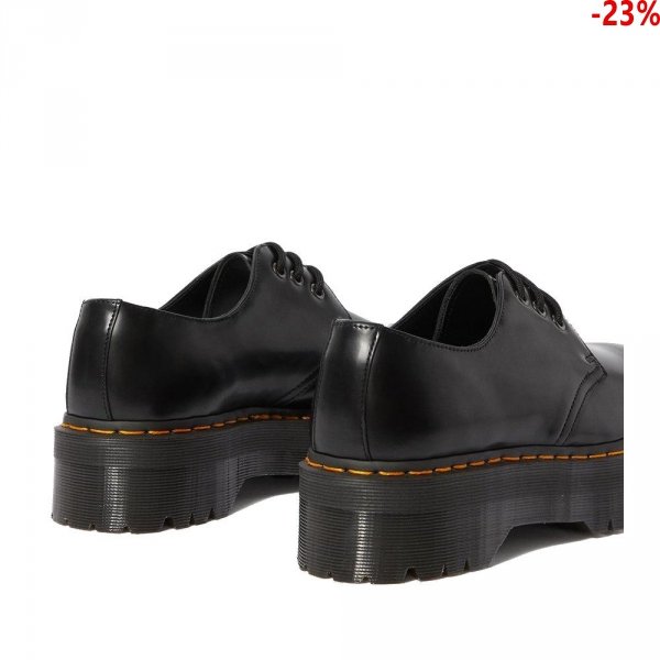 Półbuty Dr. Martens 1461 QUAD PLATFORM Black Polished Smooth 25567001