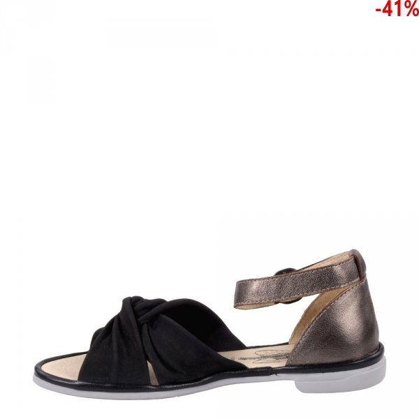 Sandały Fly London COFA167 Black Bronze Black Cupido Mousse Idra P501167000