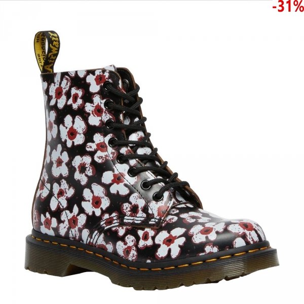 Buty Dr. Martens 1460 PASCAL FLORAL LEATHER Multi Vintage Smooth 26456002