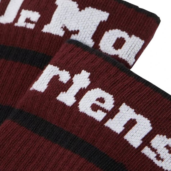 Skarpety Dr. Martens SOCKS ATHLETIC LOGO ORGANIC Black Cherry AC681004