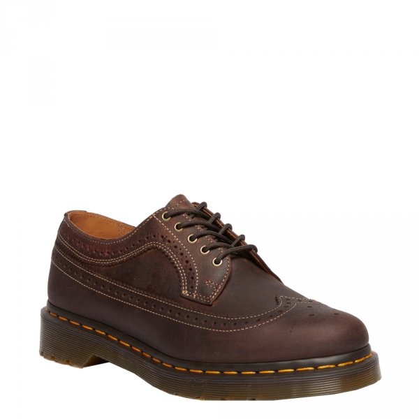 Półbuty Dr. Martens 3989 YS Brogue Dark Brown Crazy Horse 40553201