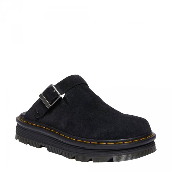 Półbuty Dr. Martens ZEBZAG MULE Black EH Suede 31657001