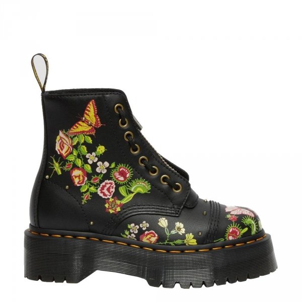Buty Dr. Martens SINCLAIR FLORAL BLOOM PLATFORM Black Multi Backhand 27340001
