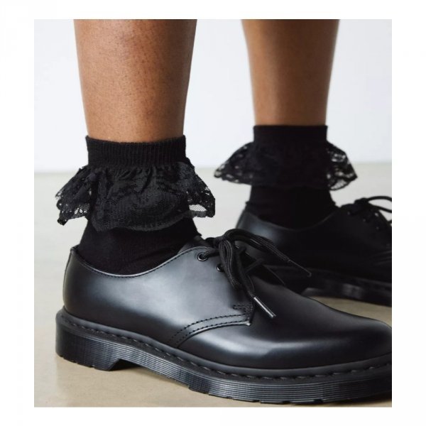 Skarpety Dr. Martens FRILL SOCK Black Organic AD097001