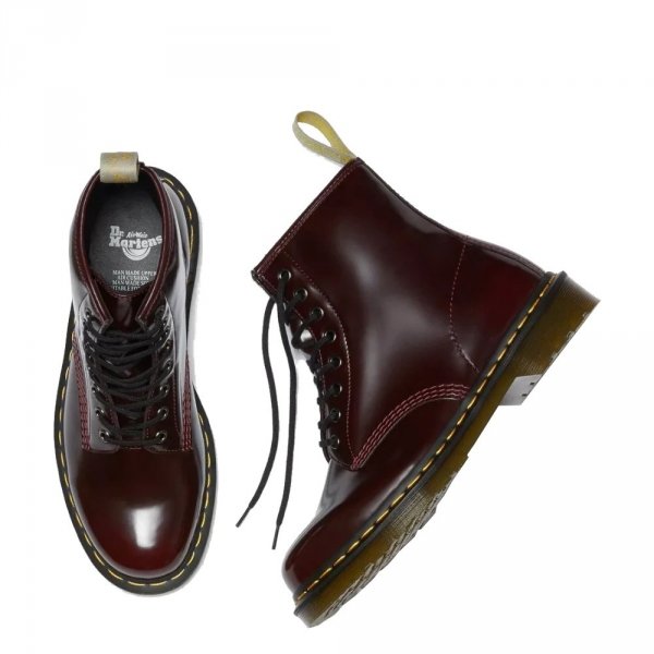Buty Dr. Martens 1460 VEGAN Cherry Red Cambridge Brush 23756600