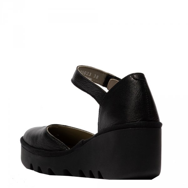 Sandały Fly London BISO 305 Black Mousse P501305023