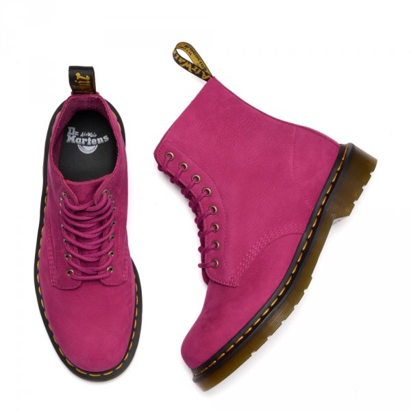 Buty Dr. Martens 1460 Pascal Fuchsia Pink Milled Nubuck RB 42596650