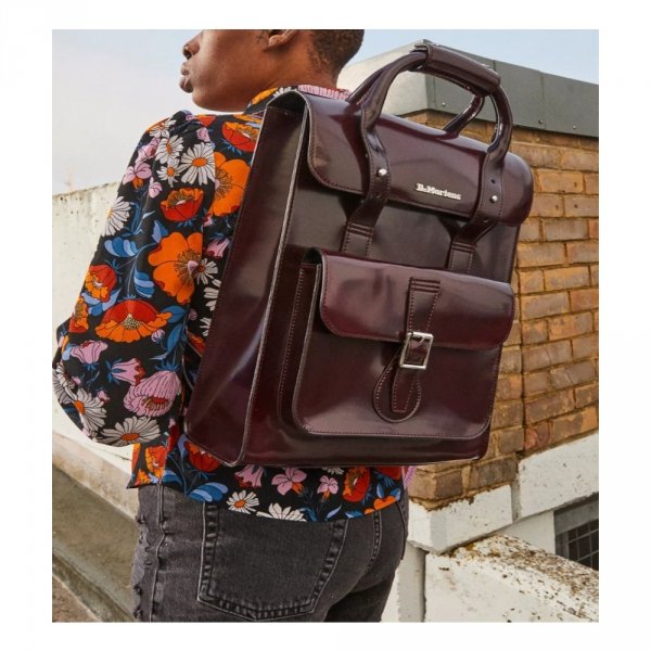 Plecak Dr. Martens VEGAN BACKPACK Cherry Red Oxford Rub Off AC989601