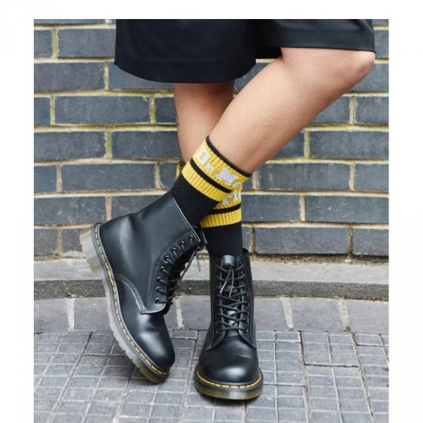 Skarpety Dr. Martens SOCKS  ATHLETIC LOGO Organic Cotton Blend Black AC681005