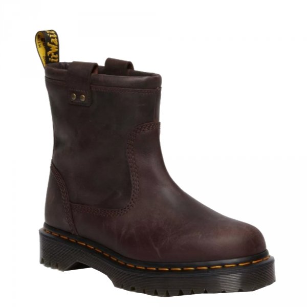 Buty Dr. Martens ANISTONE LO Dark Brown Burnished Waxy Pull Up 31880201