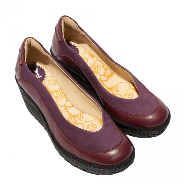 Czółenka Fly London YEKA 530 Burgundy Cupido/Dublin P501530001