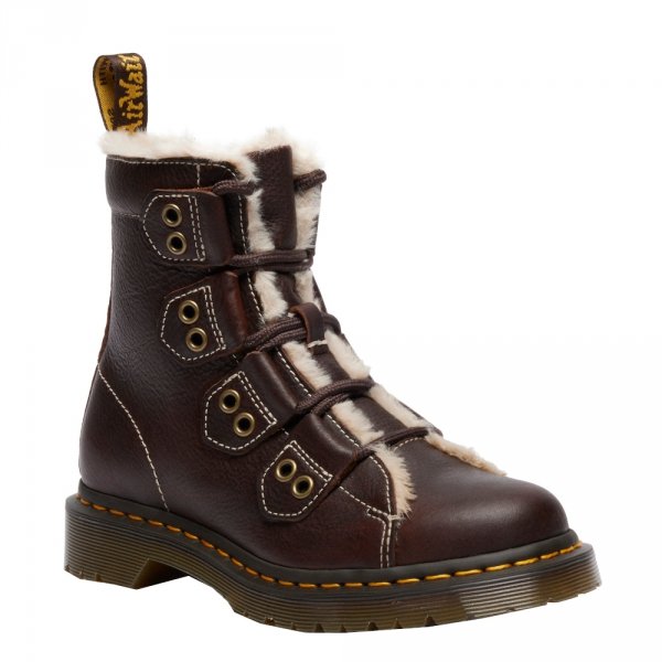 Buty Dr. Martens 1460 LTT FL 4 Tie Boot Dark Brown Grizzly 41417200