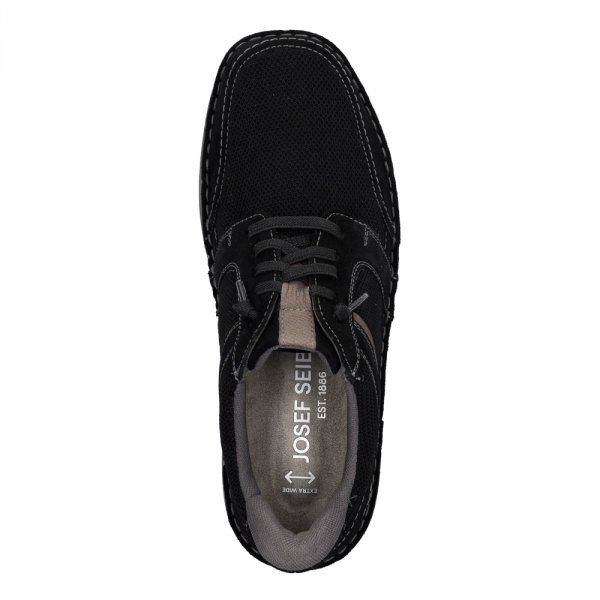 Półbuty męskie Josef Seibel NEW ANVERS 24 skórzane czarny 44924 TE387 101
