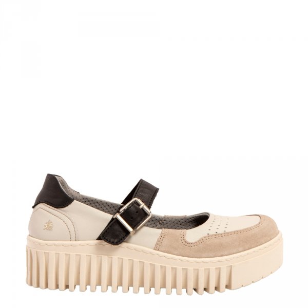 Półbuty damskie The Art Company 1515 BRIGHTON kremowo - czarny